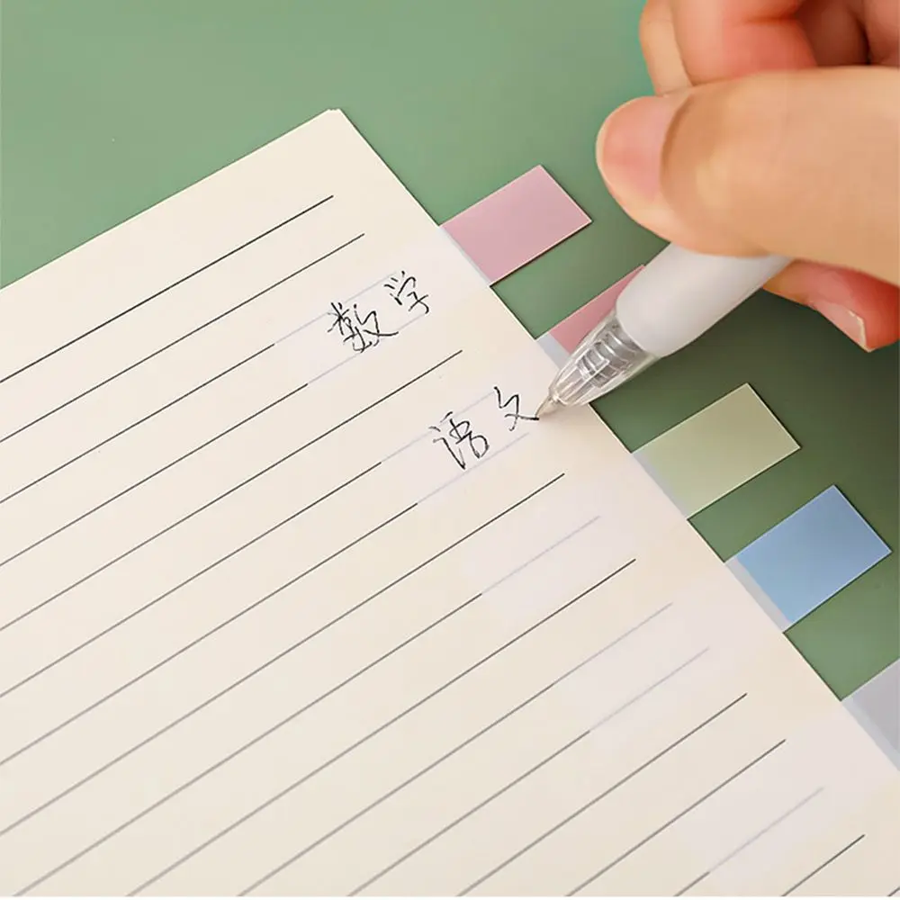 Self Adhesive Bookmarks Notepad Index Stickers Office School Supplies Memo Pad Flags Tabs Label Note Colorful Sticky Notes