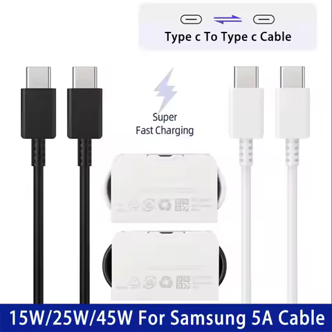 45W Samsung Original PD Cable Quick usb type-c wired 25W 5A Super Fast Charger For Galaxy S26 S25 A07 A17 A56 M17 M36 M56 ZFlip7