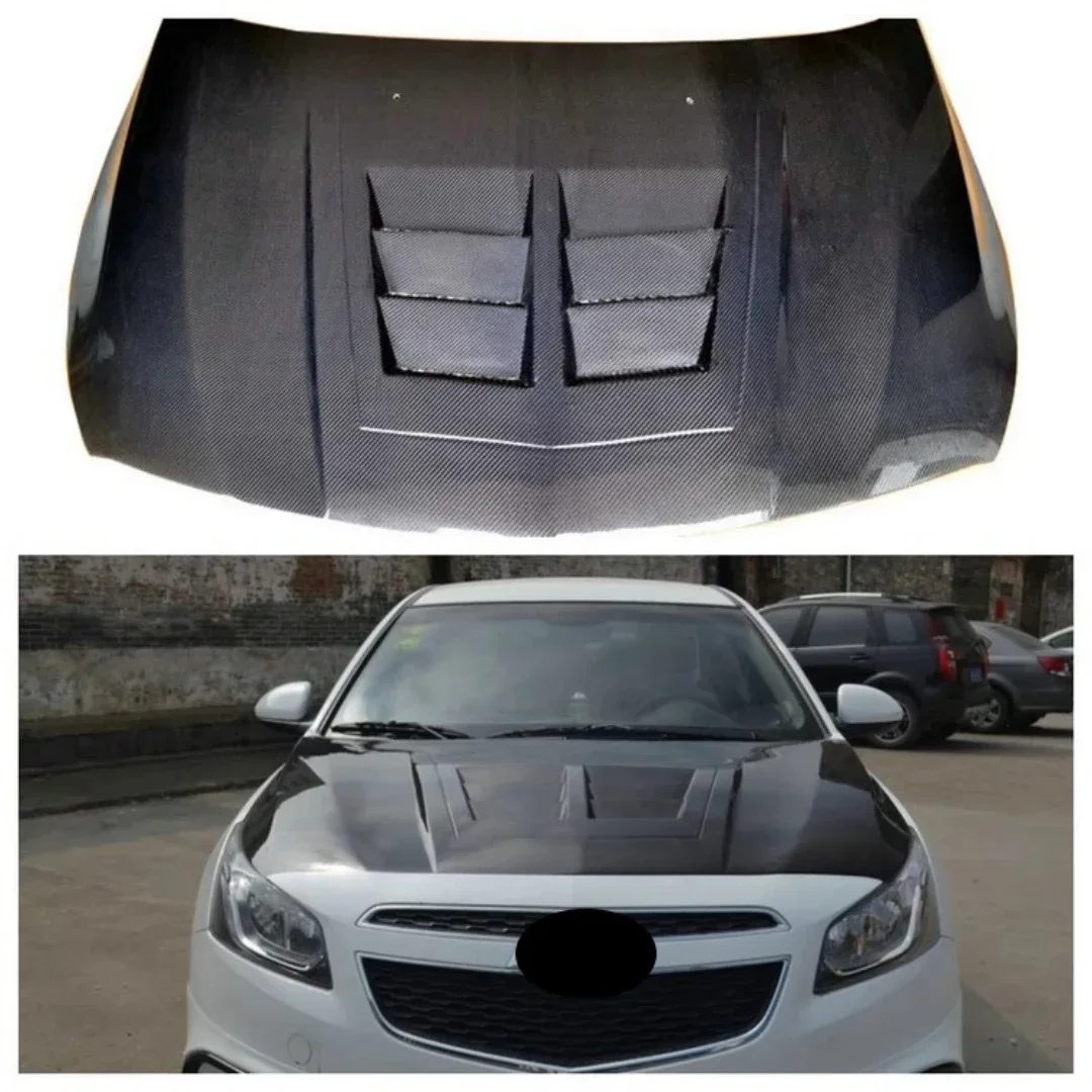 

Carbon Fiber Engine Hood Engine Cover Assembly For Chevrolet Cruze 2014 2015 modified Auto Accessories