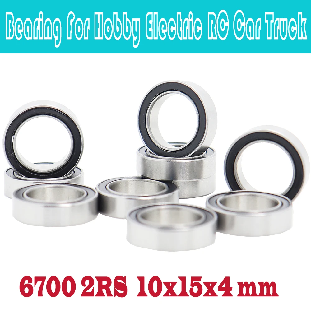 6700-2RS 10*15*4 (mm) 10Pieces Bearing ABEC-7 61700 6700 63700 Chrome Steel Ball Bearings With Black Rubber Seal