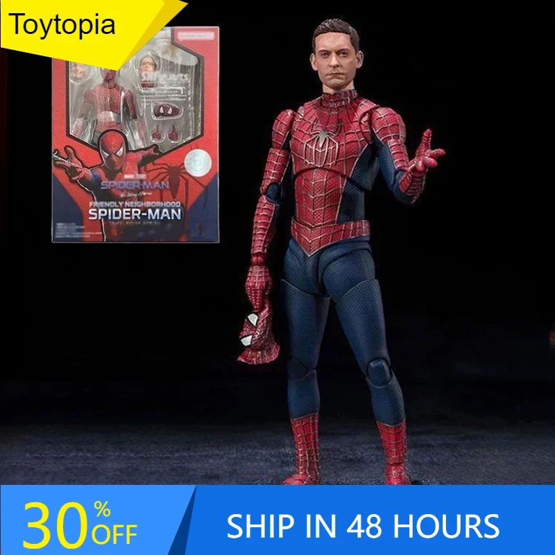 

Shf Spider-Man：No Way Home Anime Figure Spiderman 3.0 Tobey Maguire Movie Anime Peripheral Statue Pvc Model Collection Toy Gift