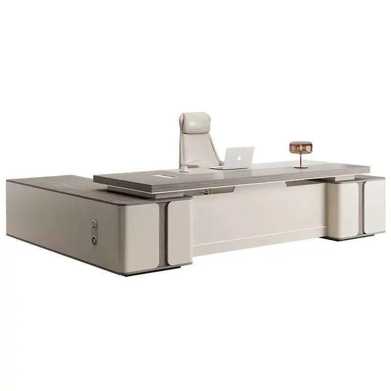 Design, hochwertiger Boss-Schreibtisch, schlicht, modern, maßgeschneidert, ungewöhnliches Zubehör, Schreibtische, Schubladen, Aktenschränke, Büromöbel