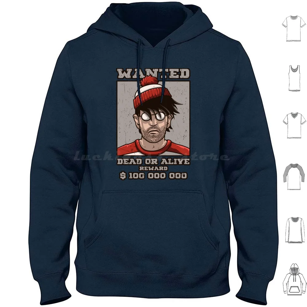 Wanted Wally Sudaderas con capucha de manga larga Wheres Waldo Wheres Wally Wanted