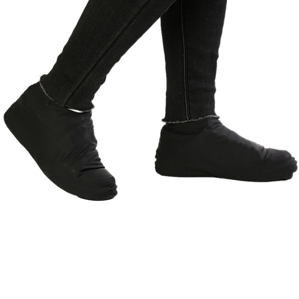 

2 Pairs Rain Boot Cover One-time Use Shoe Covers Plastic for Shoes Automatic Keeping Clean Emulsion