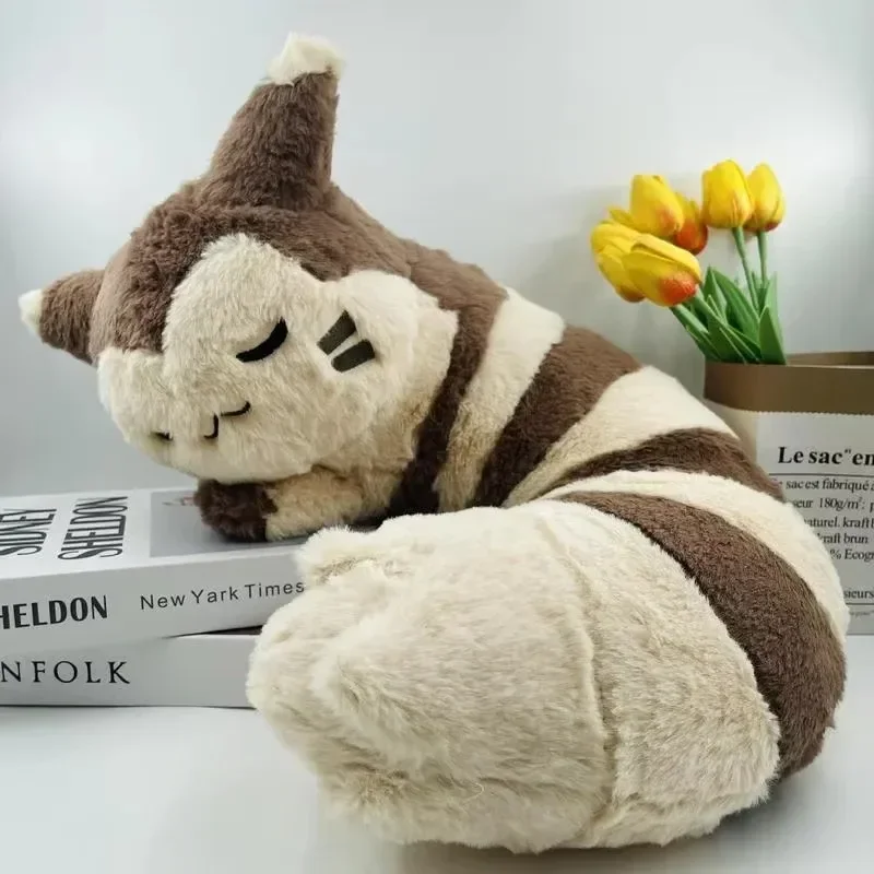 45cm Großes Niedliches Furret Plüschtier Nackenkissen Weiches Kuschelkissen Weiche Stoffpuppe Schlaf-Langkörperkissen Schlafzimmer-Deko Geschenke