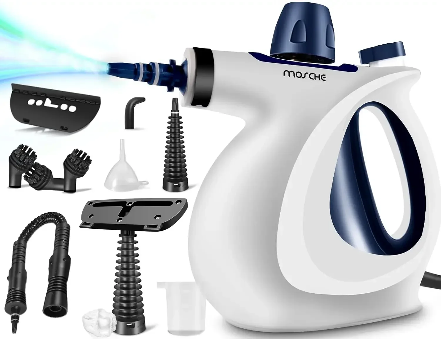 

Handheld Pressurized Steam Cleaner with 11-Piece Accessory Set, Multi-Surface Steamer for Cleaning, All Natural Steam Cleaner