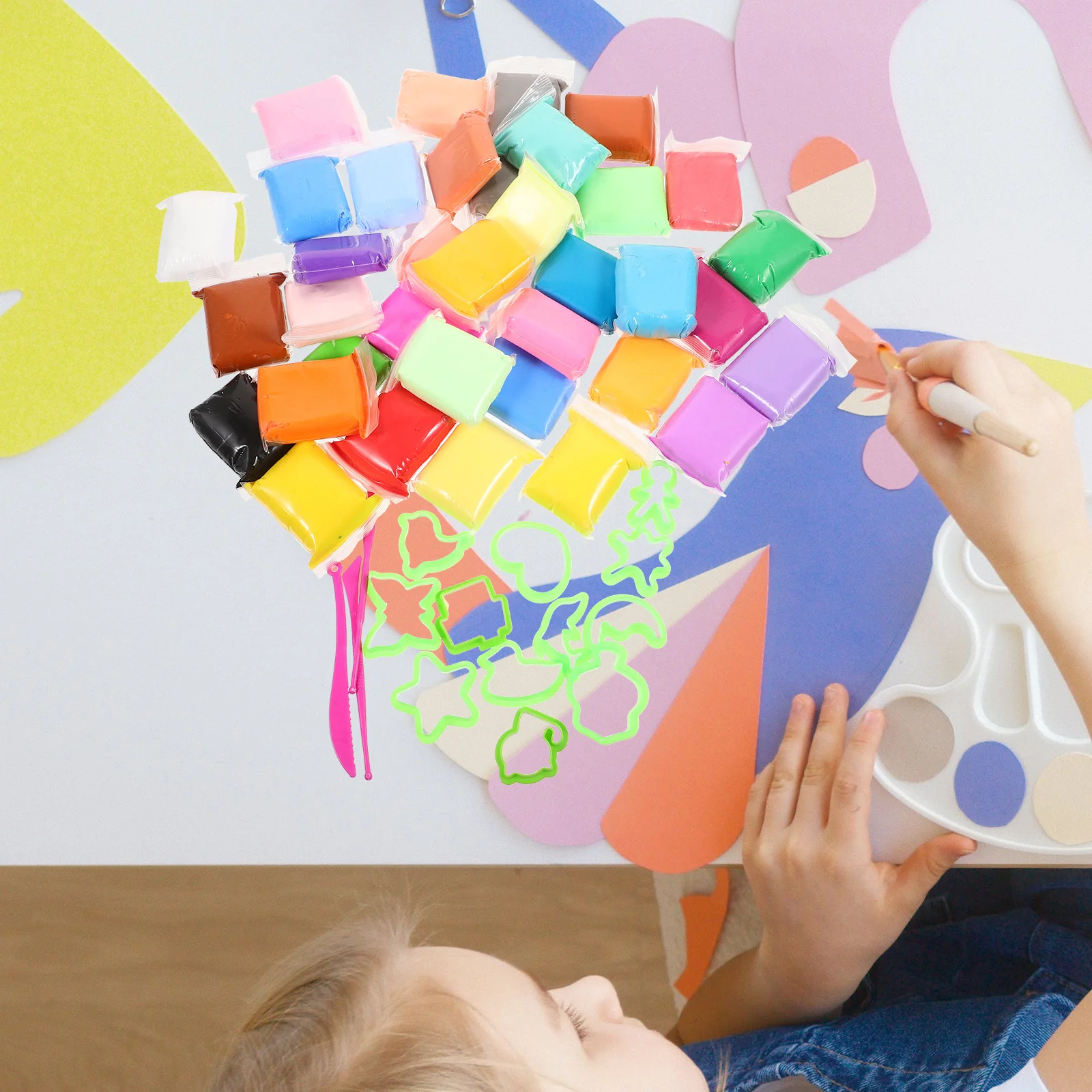 1 Juego de arcilla de modelado para adolescentes, artesanías, accesorios de arcilla seca al aire, juguete educativo, Kit de artesanía, Kit de cerámica para principiantes