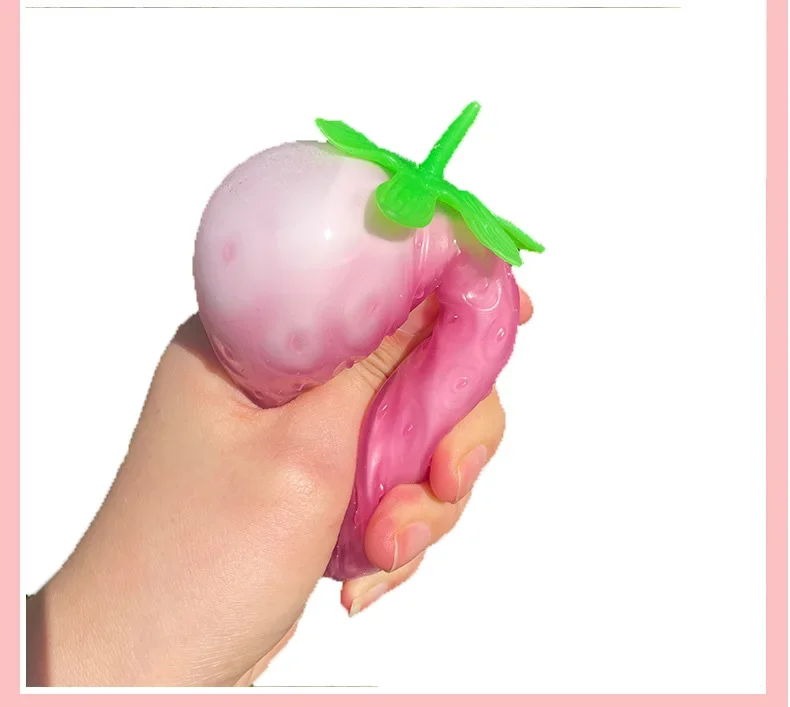 Simulazione di colore che cambia fragola Squishy bambini palla antistress agitarsi giocattoli di decompressione per bambini autismo sensoriale