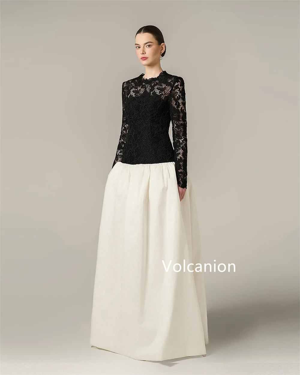 Customized Jerse Pleat A-line O-Neck Long Dresses Bespoke Occasion Party Homecoming Simple Fashion High Quality
