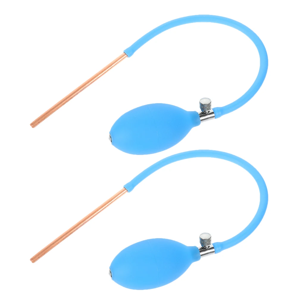 

2 pcs Sugar Blowing Pump Sky Blue Emulsion Liquid Cane Professional Design Gatherings Birthday Parties Sugar Tools Blow Bag