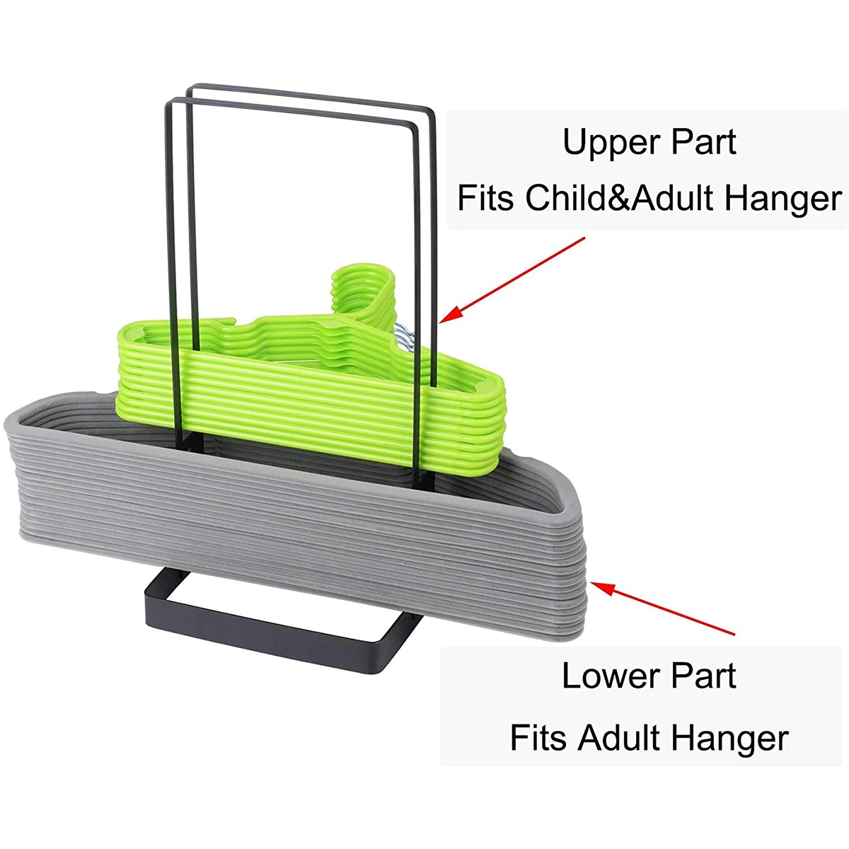 Large Capacity Hanger Stacker Rack for Adults Children Clothes Detachable Storage Organizer Space-saving Clothes Hanger Holder