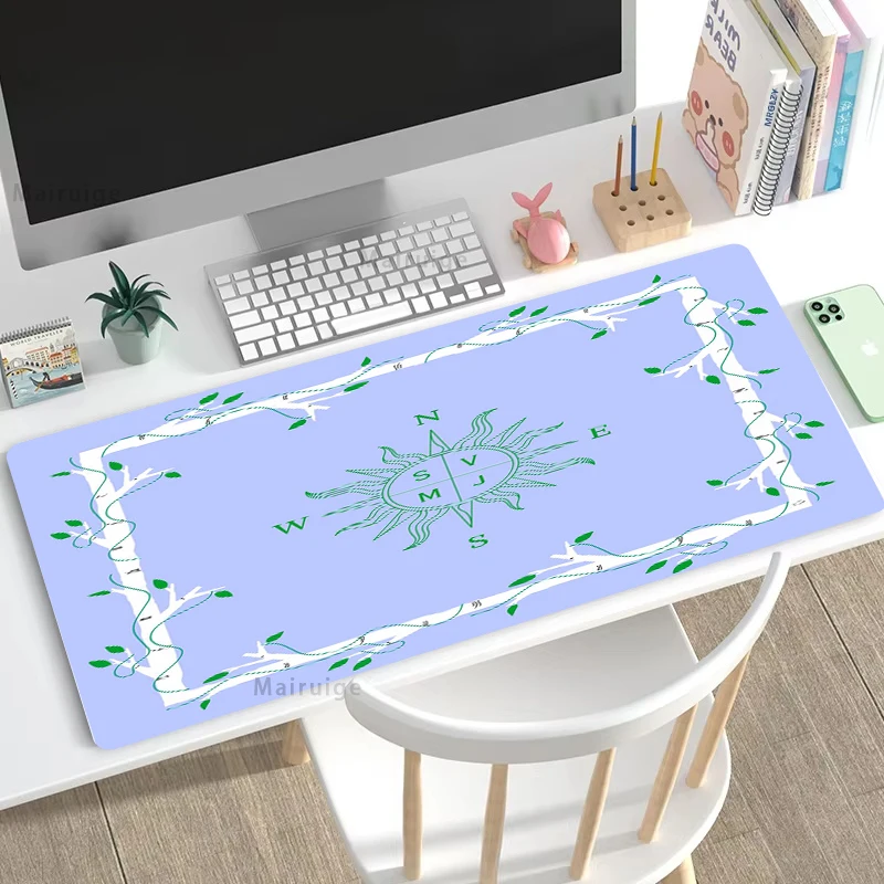 Compass Mousepad Gaming Computer Desk Accessories Purple Large Mouse Pad Setup Desk Pad Pc Gamer Complete Keyboard Pad Carpet