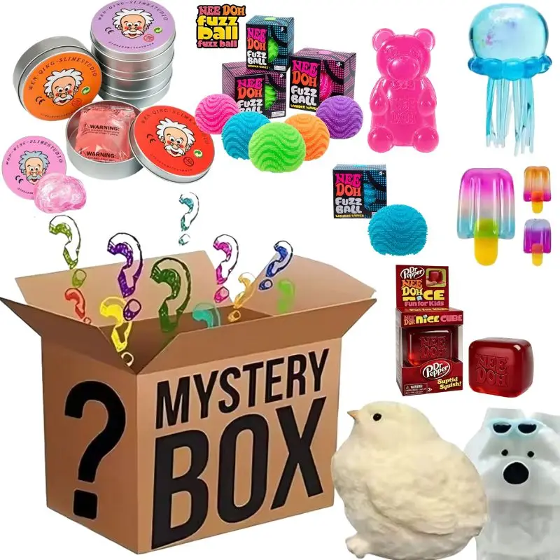 

Hot Blind Box Mystery Kawaii Cat Paw Mochi Squishy Simulated Food Fidget Toy, Cute Squeeze Foot Toy Antistress Stress-Relief