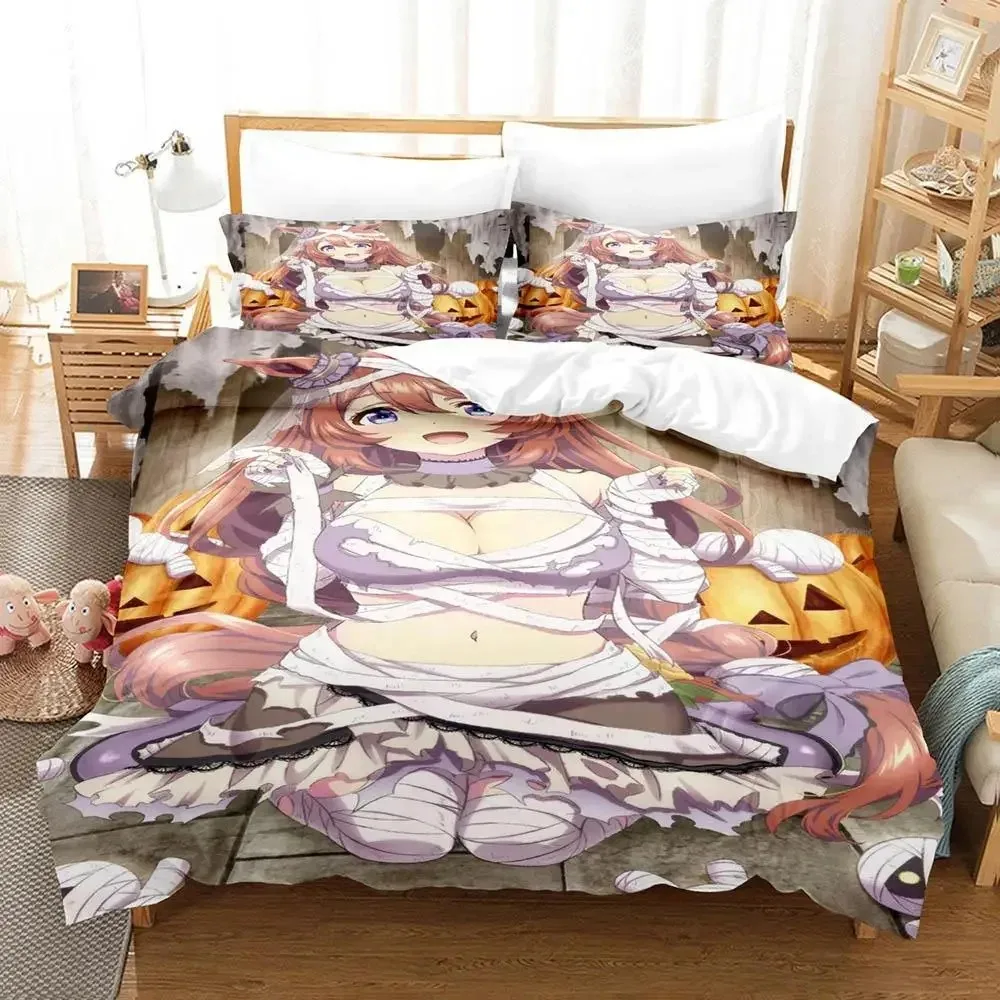 Anime Mummy Girls Bedding Set Boys Girls Twin Queen Size Duvet Cover Pillowcase Bed Kids Adult Fashion Home Textileextile