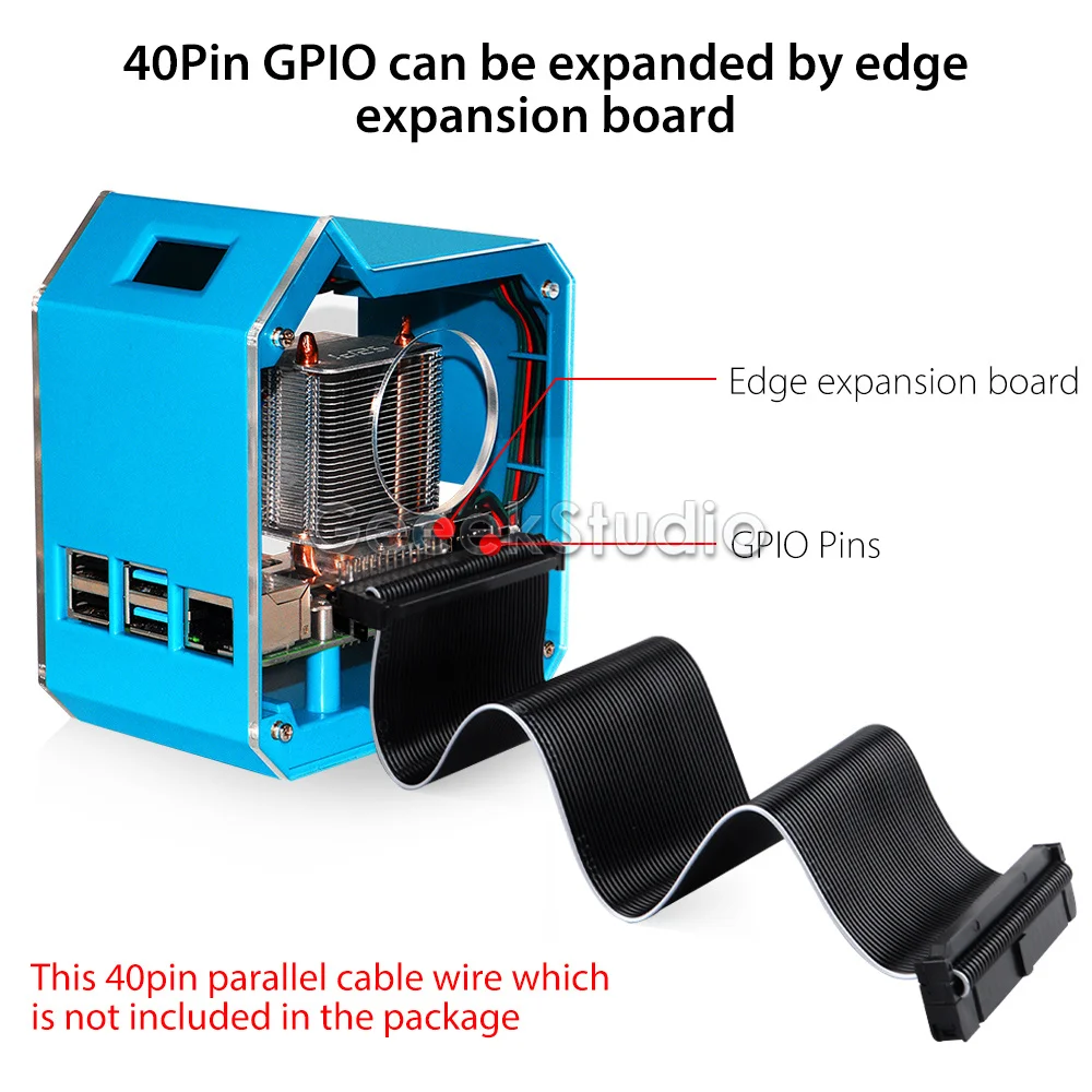 New! Cooling Fan Bracket ABS Mini Tower Case Enlosure Shell with Ice Tower for Raspberry Pi 4B