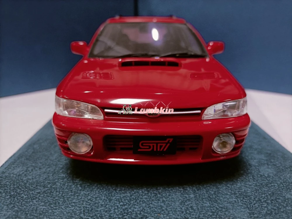 Engup 1/18 For Subaru WRX GF8 1994 Red Impreza Wagon Car Model Gift Miniature Collectible