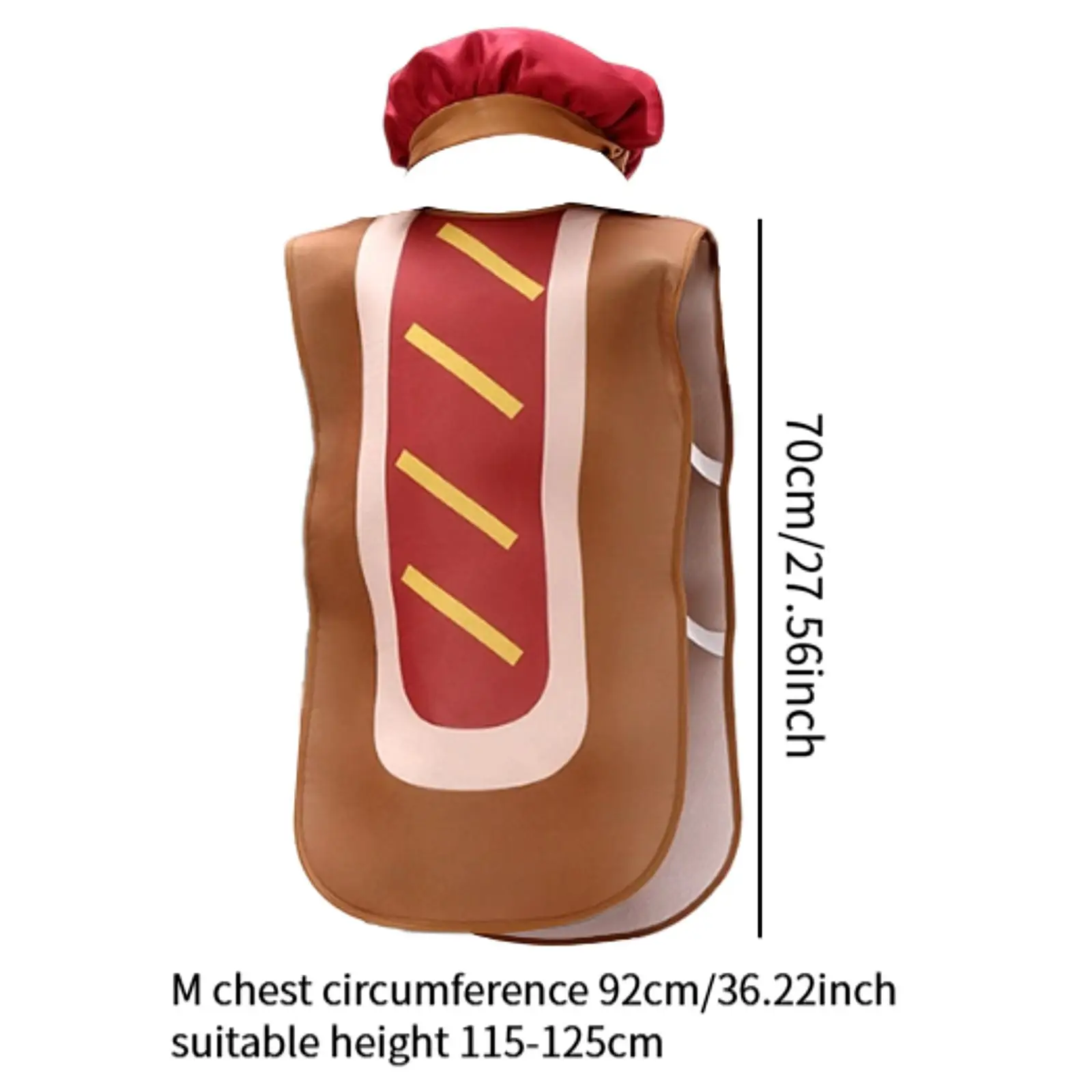 Hot Dog Costume for Kids Portable Cartoon Roles Play Jumpsuit Boys Girls