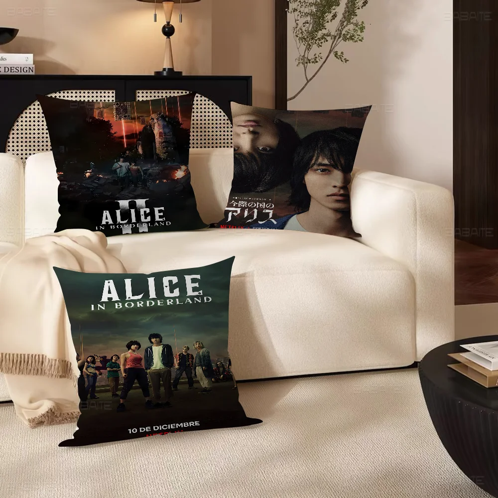 Alice In Borderland Pillow Cover Sofa Cushion Cover Home Room Decoration Children Gift