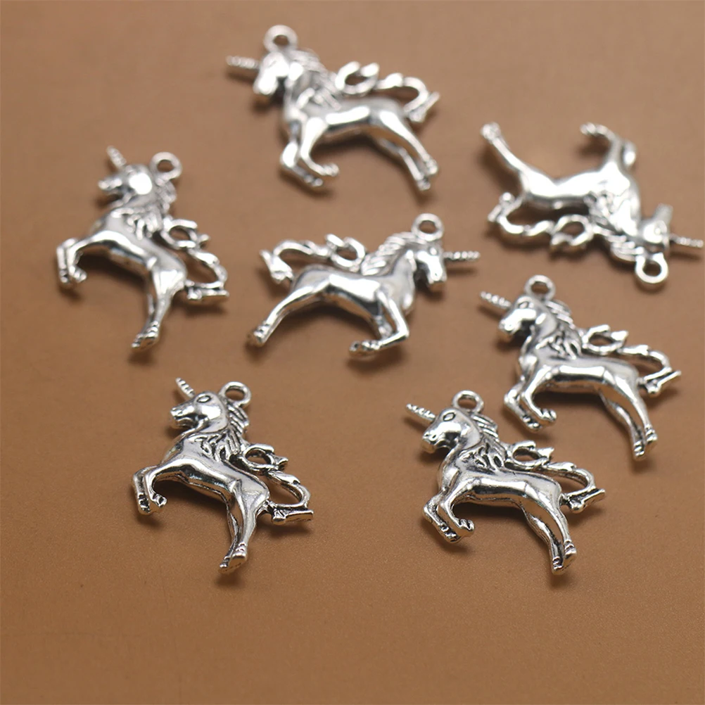 

10 Pcs Unicorn Pendant Alloy Earrings DIY Charms Jewelry Making Pendants Necklace