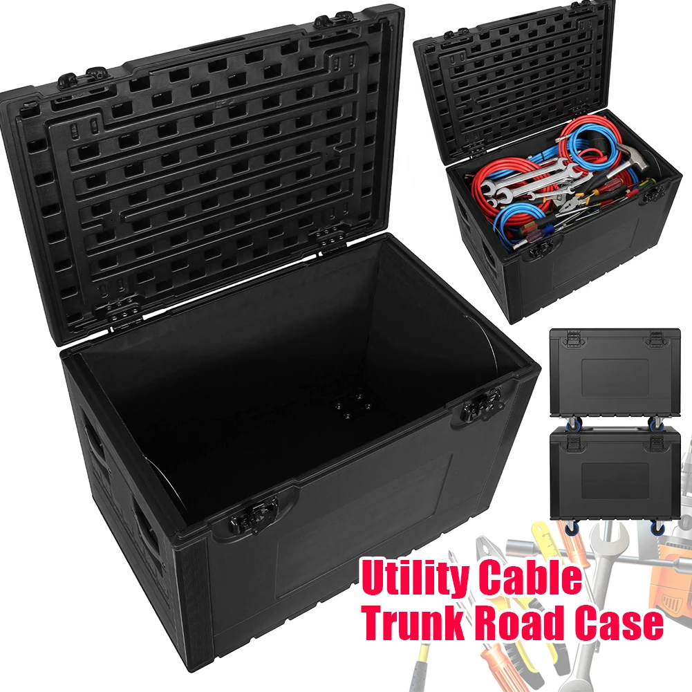 

Professional Wire Spare Parts Box with Wheels Outdoor Stall Wheeled Tool Box Waterproof for Pro Audio & DJ Equipment Storage