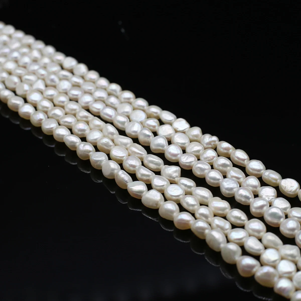 AAA Natural Freshwater White Pearls Two Sides Light 8-9mm Jewelry Making DIY Necklaces Bracelets Earrings Accessories Gifts