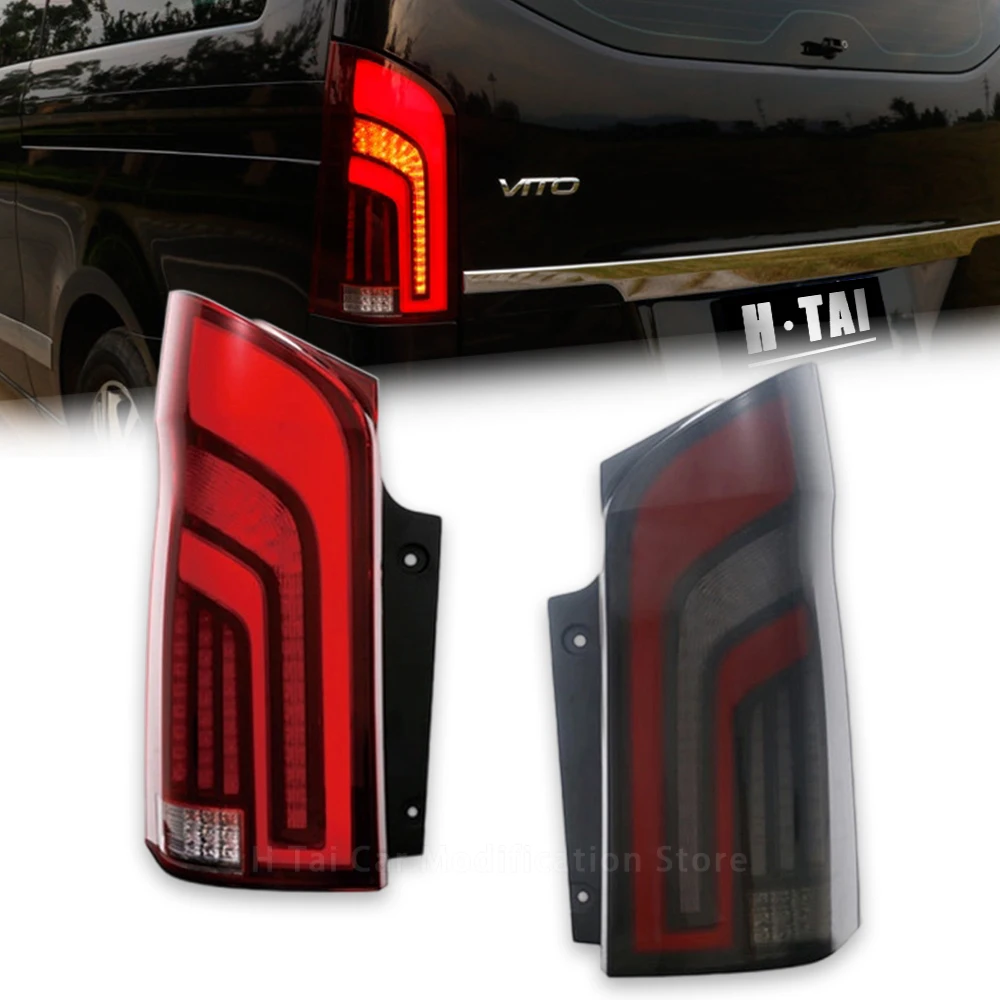 

Pair Tail Light Assembly For Benz Vito 2016-2023 Tail Lamp LED Tail Lights Brake Light Driving Lights Fog Light Reversing Light