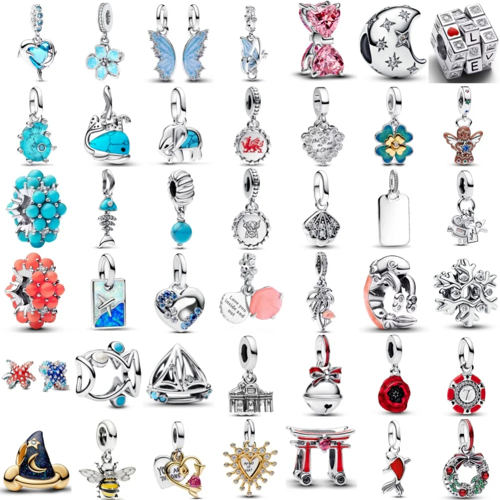 

Лидер продаж, подвеска из серебра 925 пробы, колокольчик, луна, рыба, подвеска из бисера в виде слона, подходит для европейского оригинального браслета, изысканные ювелирные изделия своими руками ﻿