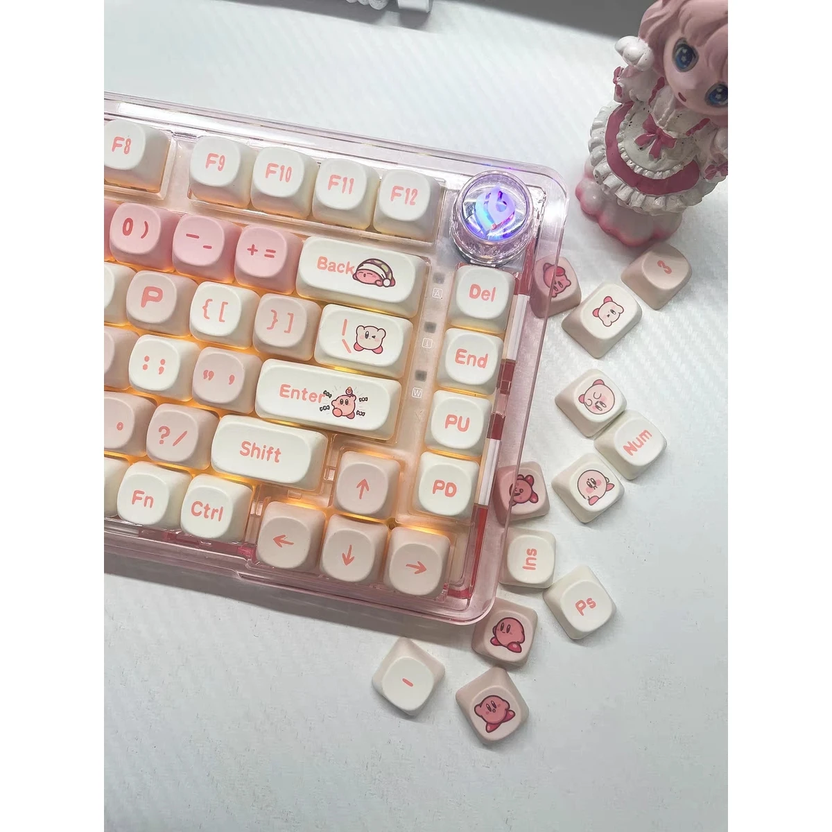 Keycap class MOA highly sublimated cute 68/75/98 hi75 girls keycap keys