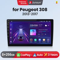 Junsun Wireless CarPlay Android Auto Car Radio For Peugeot 308 308S 2013 - 2017 GPS Multimedia 2 din