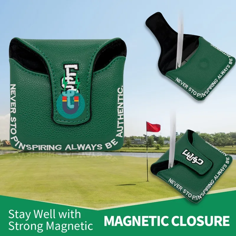 ฝาครอบหัวไม้กอล์ฟทรงสี่เหลี่ยม, วัสดุสังเคราะห์ทนทาน, หลายสีให้เลือก, อุปกรณ์เสริมสำหรับกอล์ฟ