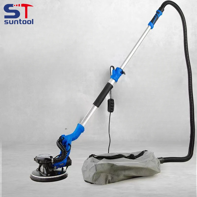 Suntool 980W 220-230V Wall Polishing Grinding Adjust Speed Drywall Sander Double Led Light Wall Putty Polisher Machine