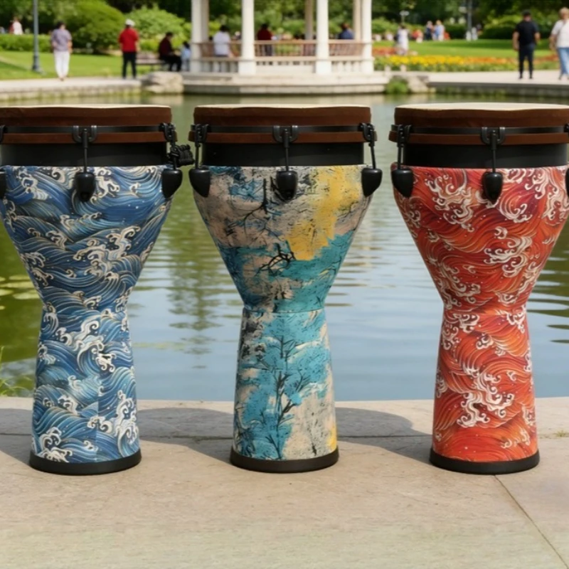 10/12Inch Djembe Colorful Wood - đánh giá và giá Musical Instrument Africa