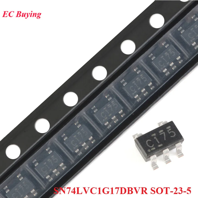 50Pcs/10pcs SN74LVC1G17DBVR SOT23-5 SN74LVC1G17 74LVC1G17DBVR C175 SOT-23-5 Single Schmitt Trigger Buffer Logic Chip IC