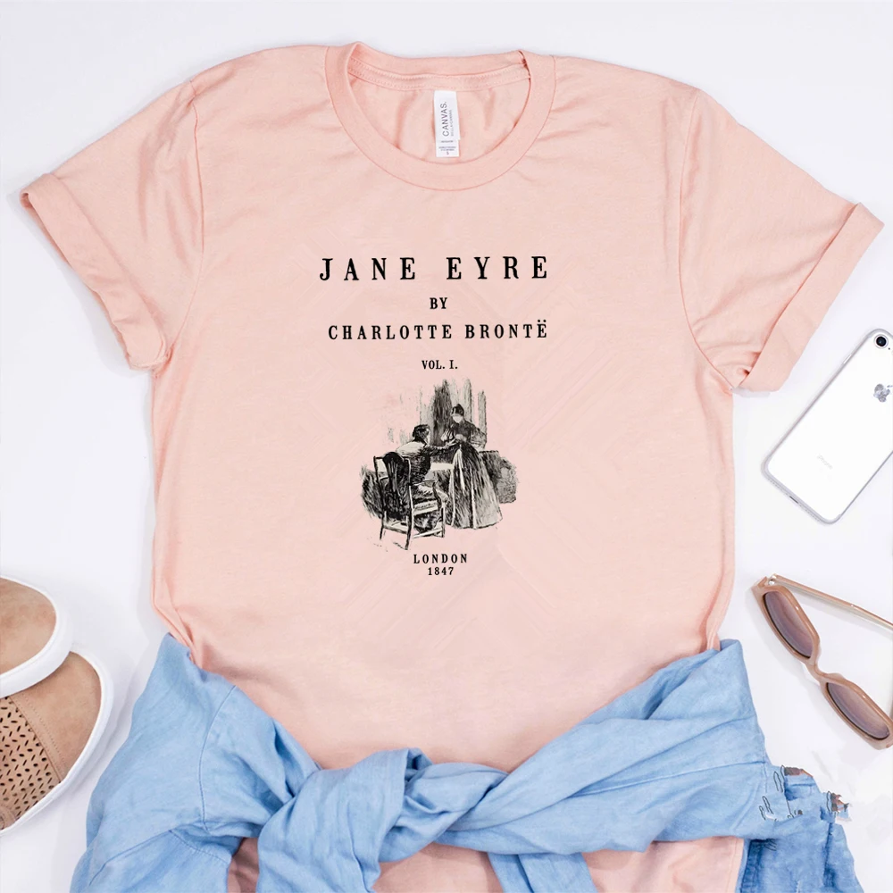 Jane Eyre Shirt Charlotte Bronte T-Shirt Booktok Classic Literature Tee Literature Trendy Short Sleeve Tshirt Bookish Tops Gift