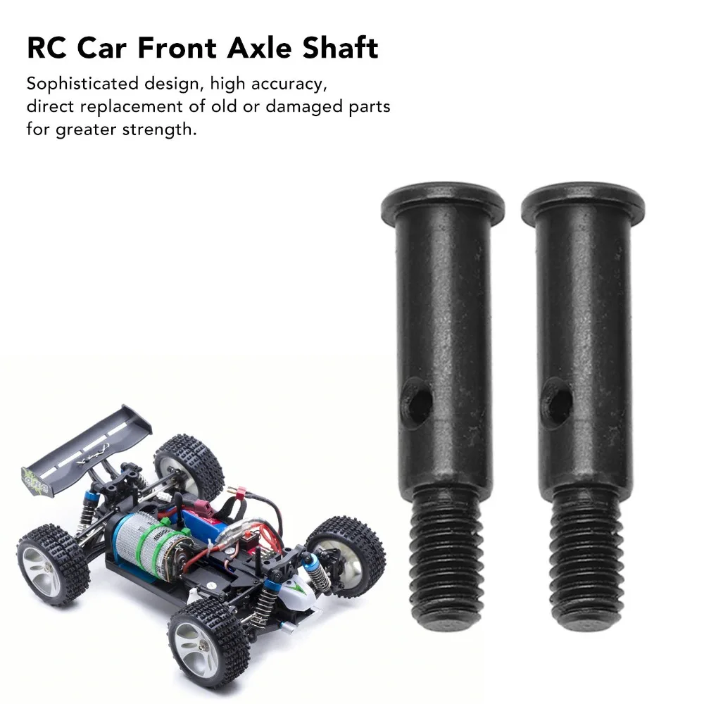 2Pcs/Set 23mm RC Front Wheel Axle RC Upgrades Parts High Strength RC Car Front Axle Black for LOSI 1/10 22S 2WD RC Car