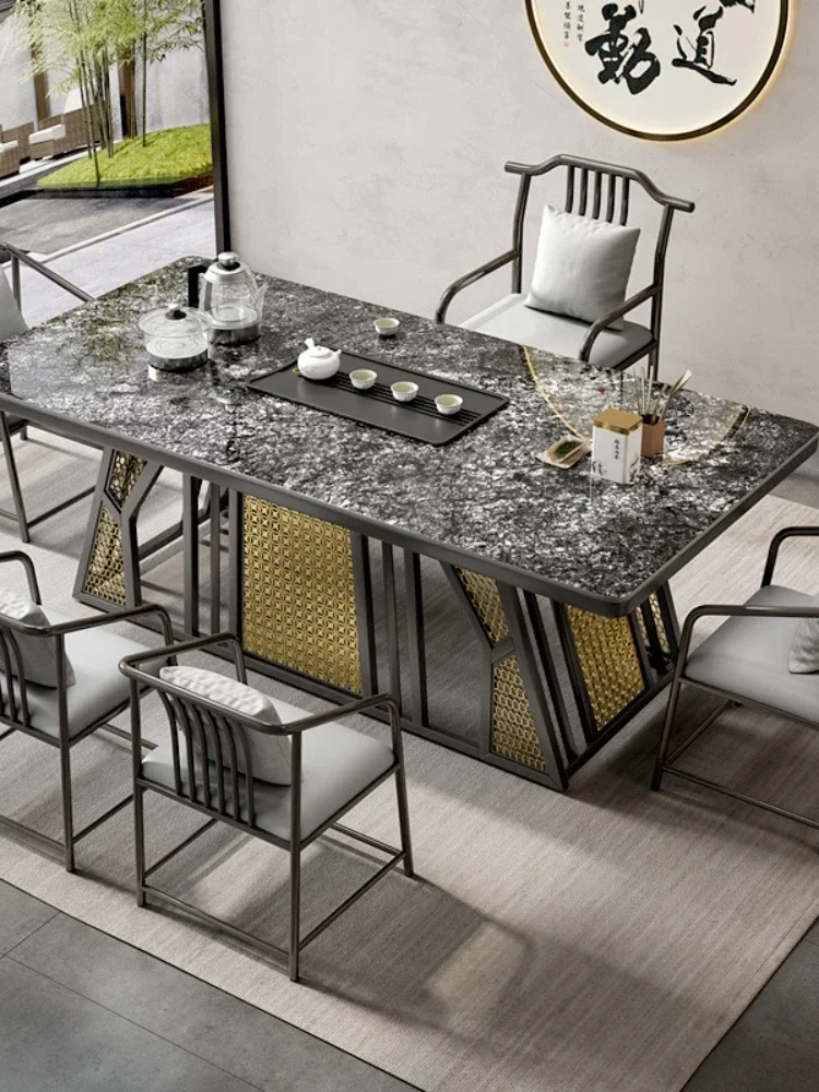 Stone Plate Table-Chair Set Tea Table Household  Brewing  Stone Plate  Balcony Kung Fu