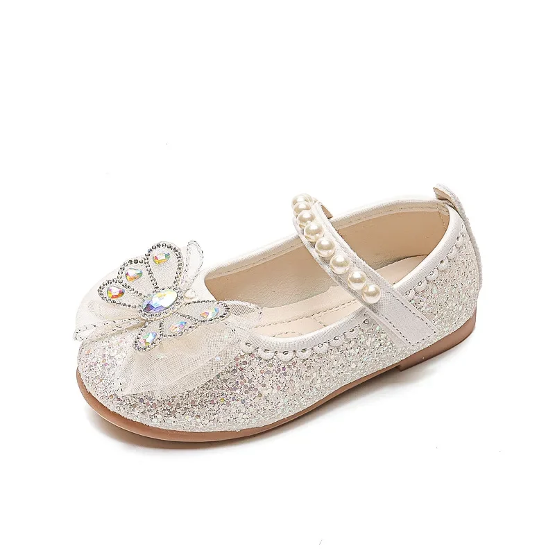 New Children Soft Princess Crystal Shoes for Party Wedding Shows Flats Kids Fashion Casual Girls Mary Janes