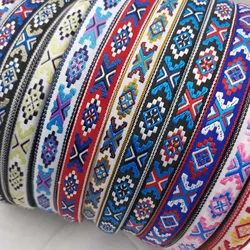 5 YARD 20mm 1 pollice ricamo inglese nastro Jacquard Trim Retro Fashion Design per abbigliamento borse cinghie accessorio