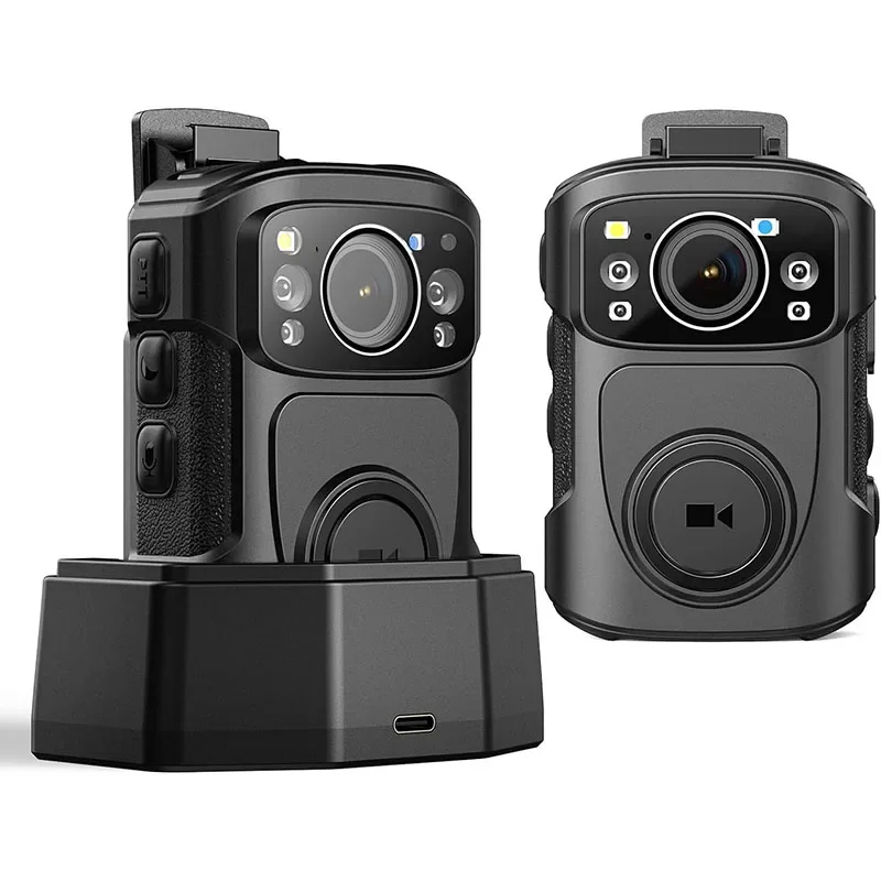 BOBLOV Newest B4K5 128G 4K IP68 Waterproof GPS Security Night Vision Cam Body Worn Camera With Charging Dock