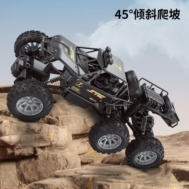 

1: 18 Off-road Rock Climbing Car, 6-wheel Alloy Remote Control Vehicles, 4WD 2.4GHz RC Car, Boy's Toy Gifts, Children's Car