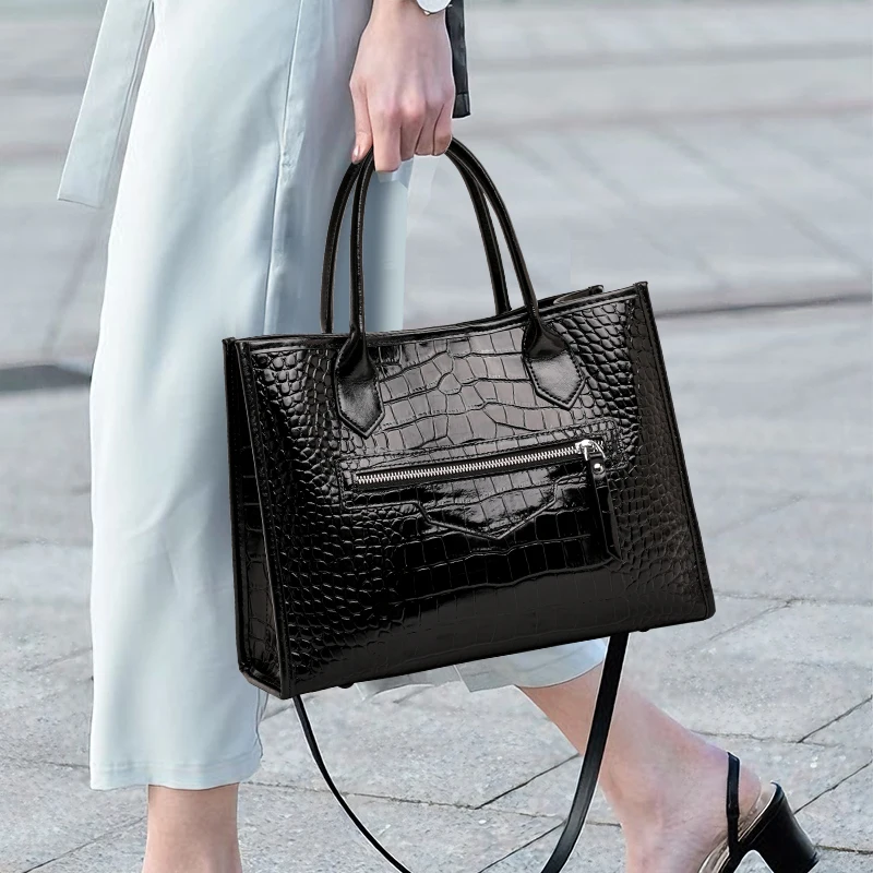 

Genuine Leather Women's Handheld 2026 New Style Large-Capacity Tote Bag Versatile One-Shoulder Commute Women's Crossbody