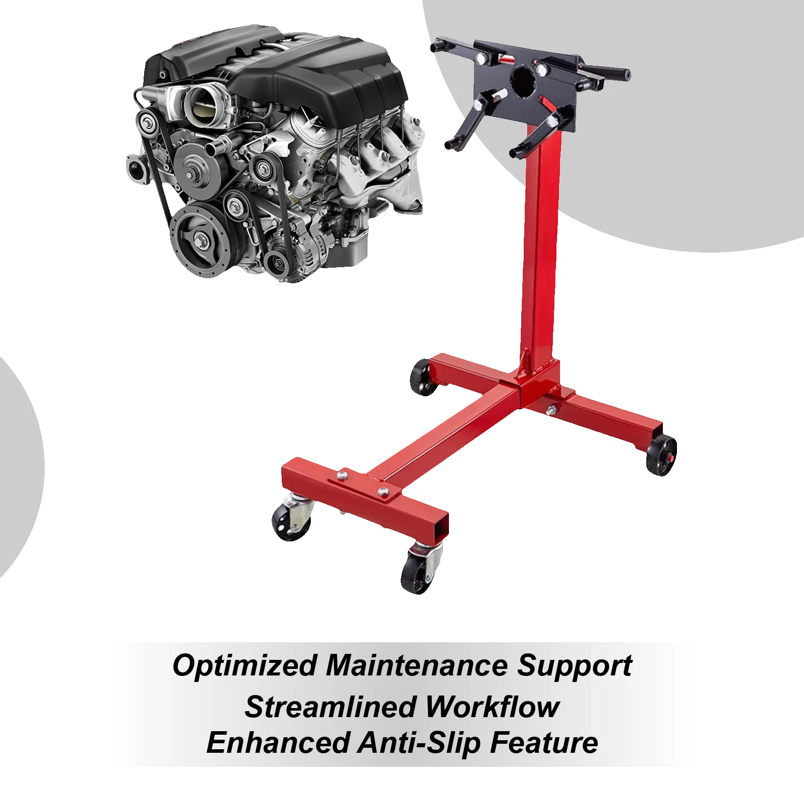 

Motor Stand For Engine 1000LBS Capacity Steel Bracket Holder Engine Lift Stand For Automotive SUV Truck Repair Shop Garage