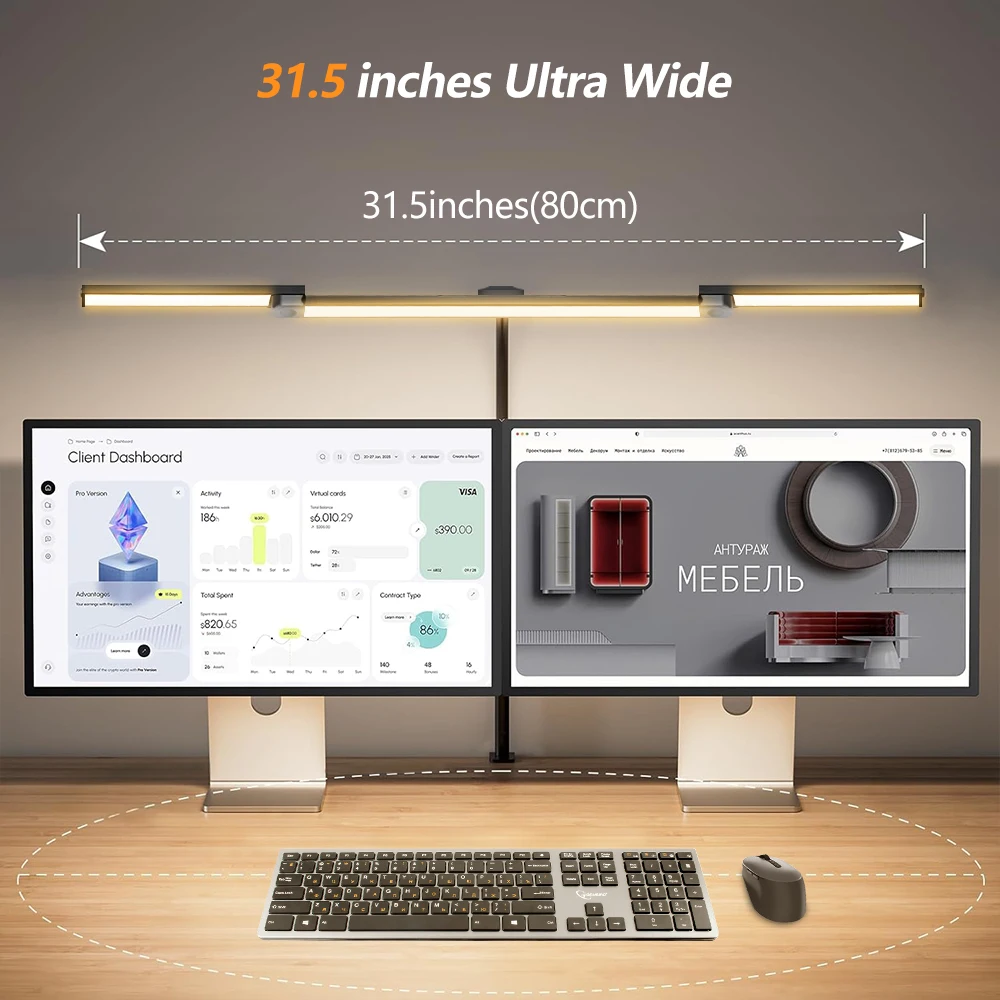 3-رئيس 16 واط LED لمبة مكتب للمنزل مكتب العناية بالعين المعماري مكتب ضوء 5 اللون 10 عتلات يعتم شاشة الكمبيوتر مصباح الطاولة