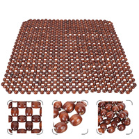 Wood Bead Car Seat Cushion Ventilated Cooling Pad Auto Chair Mat Beaded Seats Comfortable Breathable Fits Vehicles Trucks