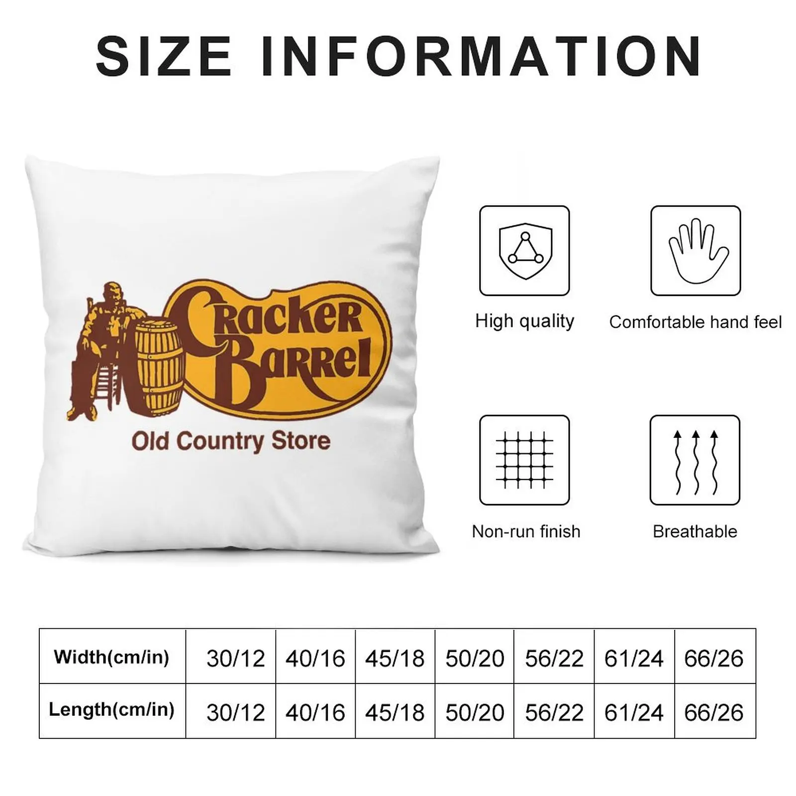 Cracker Barrels Restos Throw Pillow Christmas Cushion For Home Sofa Covers pillow