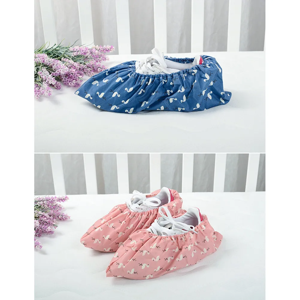 

3Pairs Printing Non-Slip Shoe Covers Reusable Washable Breathable Shoes Protector for Home Cleaning Keep Floor Clean Antislip
