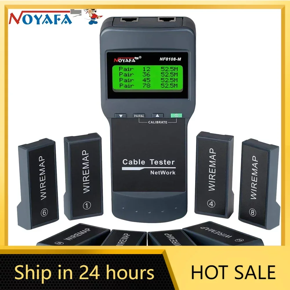 Noyafa-internet Cabo Tester Cabo Tracker Display Lcd Medir Comprimento Ferramenta de Rede Multifuncional Nf8108m a