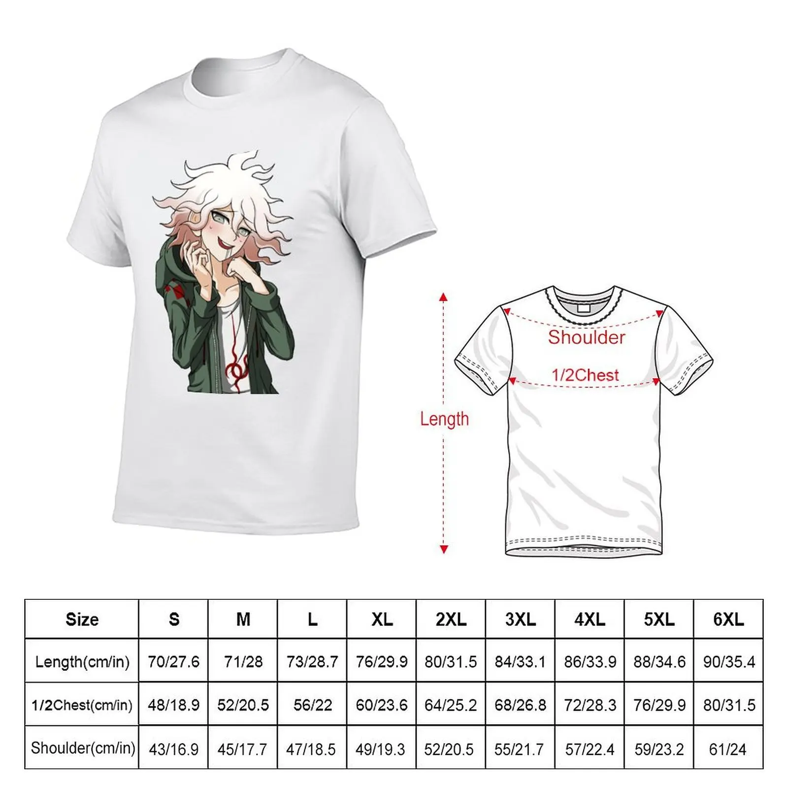 Nagito Komaeda Design v3 T-Shirt t shirt for man 100 percent cotton cotton t shirts high quality T-Shirt