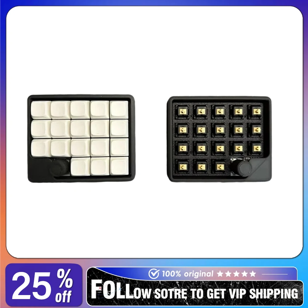 Faw36 Wireless Split Keyboard Kit 36-key with Dual Knobs MX Hot-swappable 200mah Battery Zmk Studio Real-time Key Changing