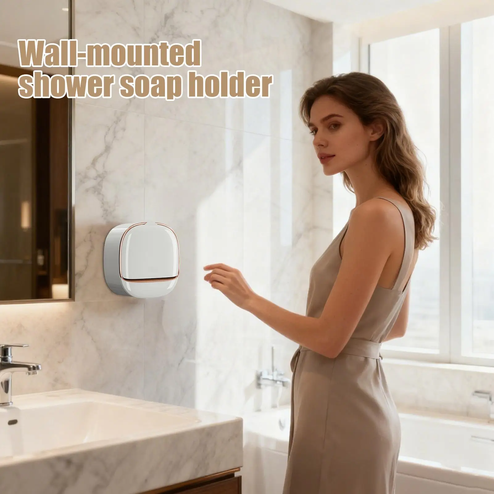 Waterproof Soap Box for Shower, Hanging Soap Holder with Drainage for Bathroom Kitchen Sink Home Bathroom Laundry Shower